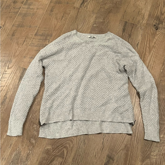 Madewell Woman’s Gray Sweater With Zipper Sides Size Medium