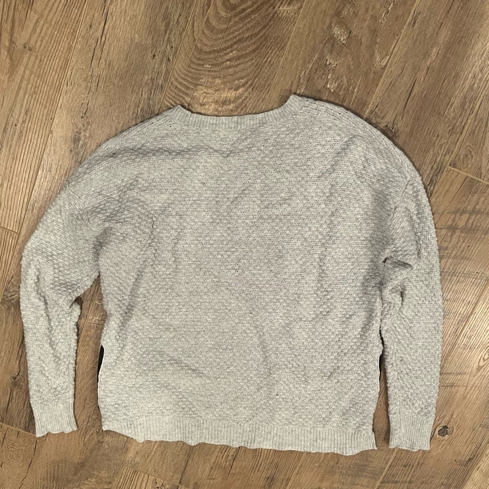 Madewell Woman’s Gray Sweater With Zipper Sides Size Medium