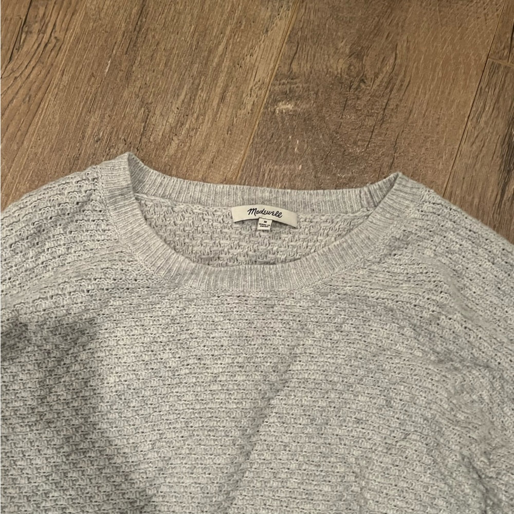 Madewell Woman’s Gray Sweater With Zipper Sides Size Medium