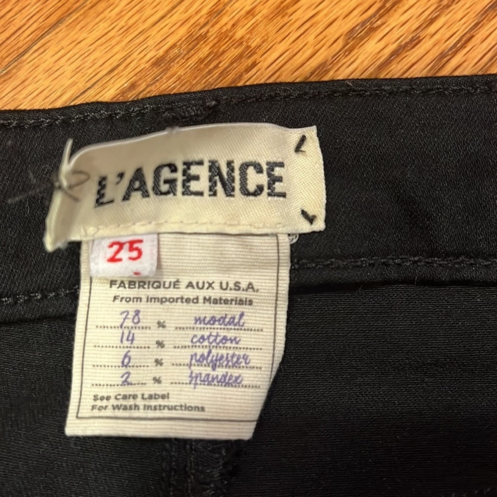 L’Agence Woman’s Black Jeans Size 25