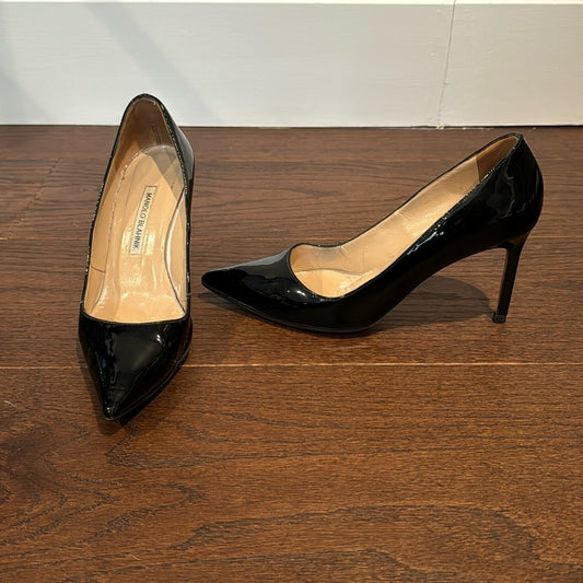 Manolo Blahnik Women’s Black Patent Leather Pumps Size 37.5/7.5