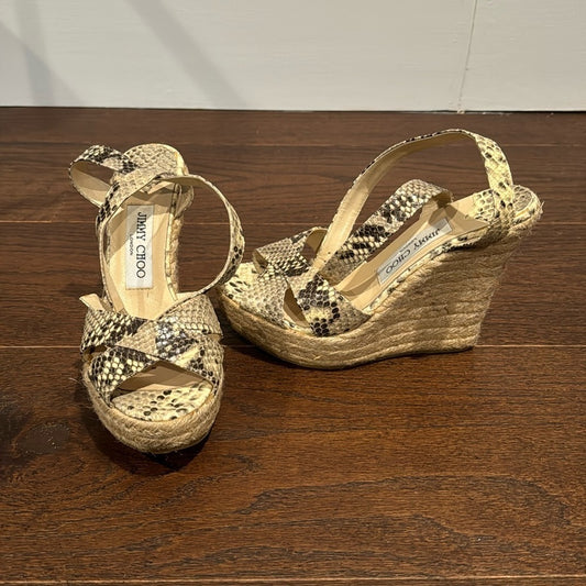 Jimmy Choo Women’s Snakeskin Wedges Size 37/7