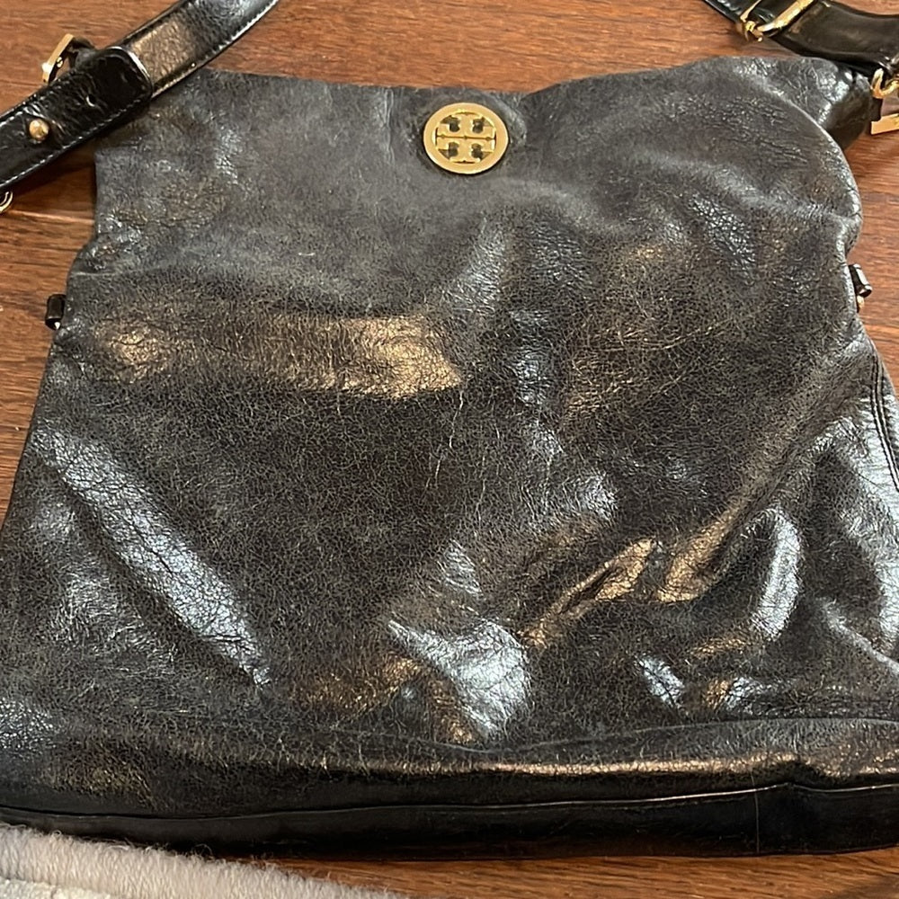 Tory Burch Black Leather Shoulder Bag