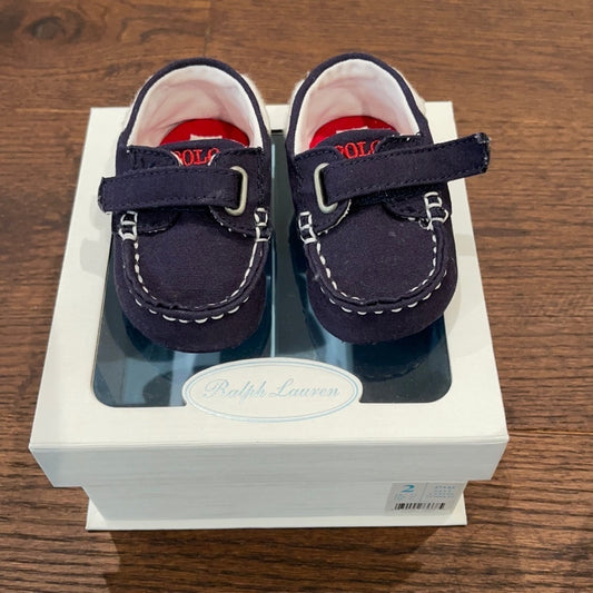Ralph Lauren Blue Canvas Baby Shoes Size 2