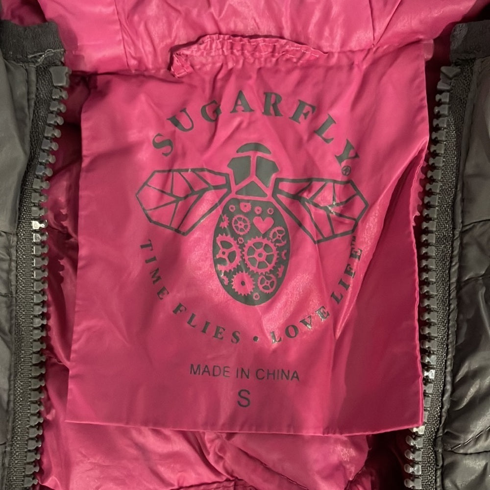 Sugarfly Girls Lightweight Puffer Hooded Jacket Size Small