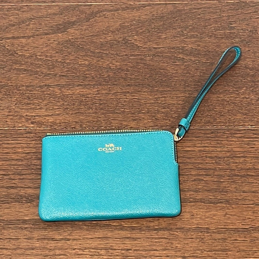 NWT Coach Blue Wristlet Wallet