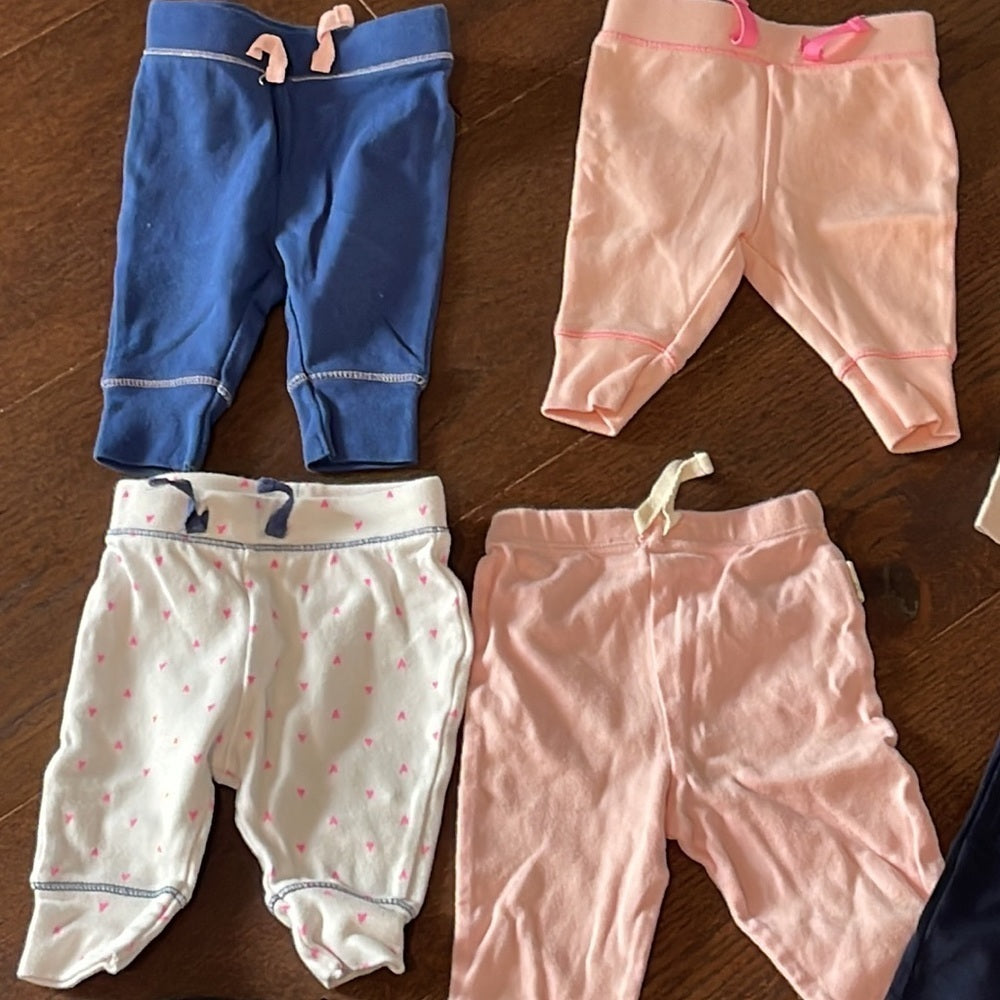 Baby Girls Bundle of Pants Size 0-3 months