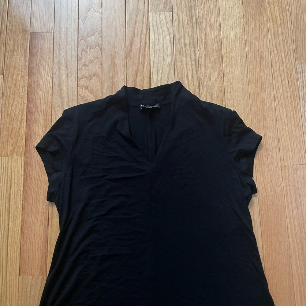 Eileen Fisher Black V Neck Sleevless Dress Size Small