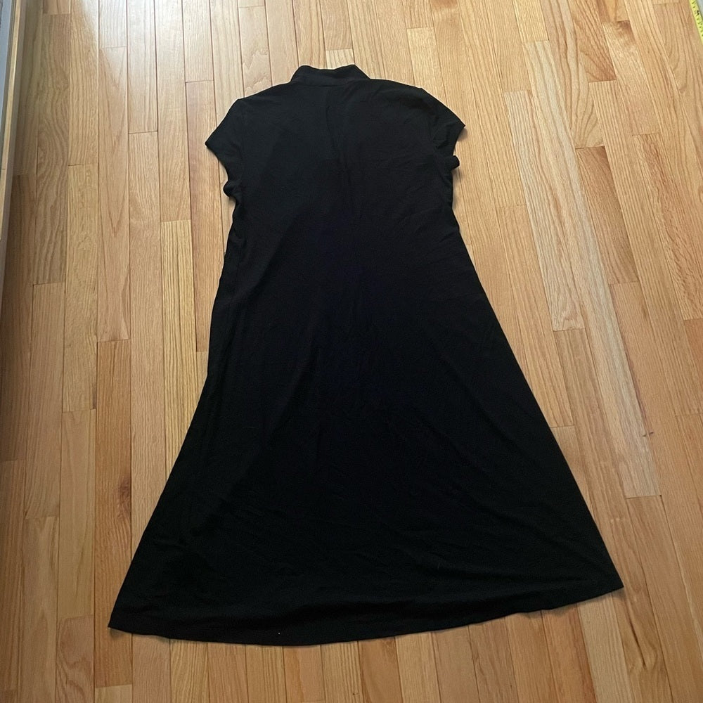 Eileen Fisher Black V Neck Sleevless Dress Size Small