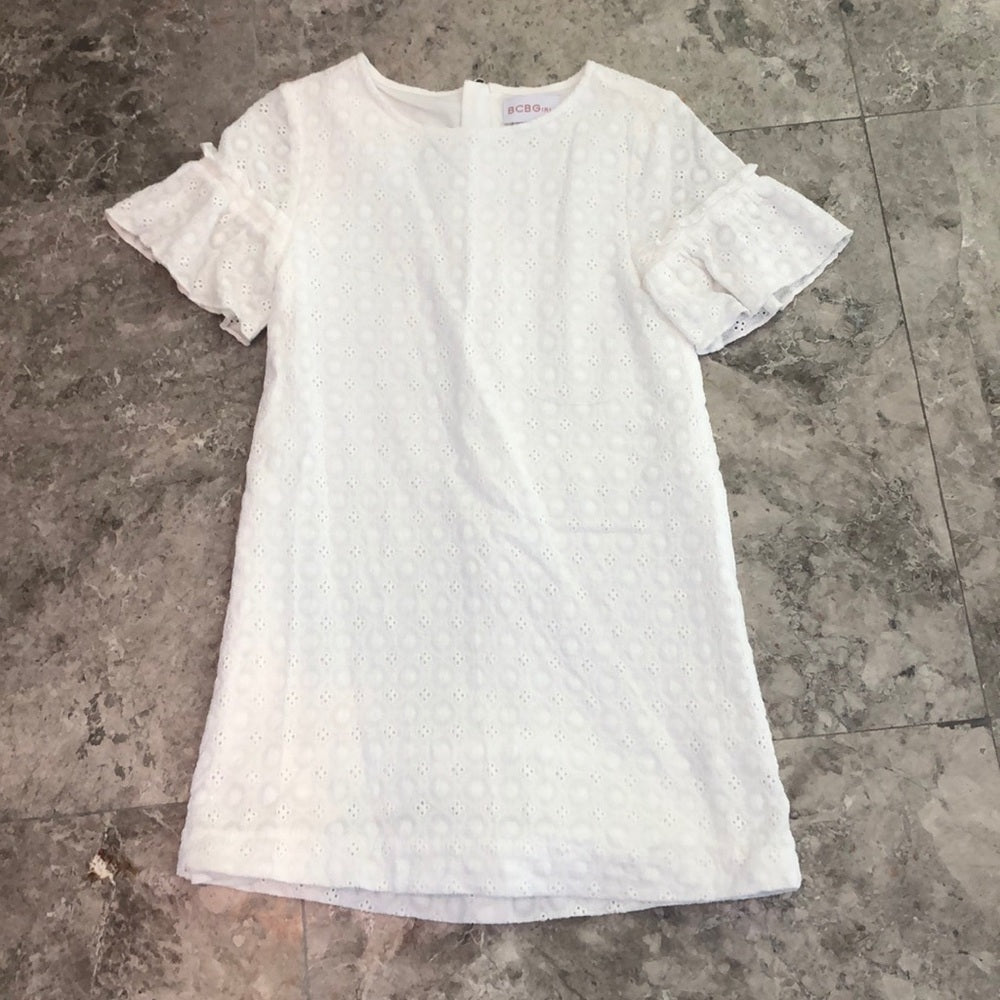 BCBG Girls Size 6x White Eyelet Dress