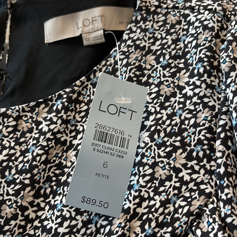 NWT Loft Women’s Floral Dress Size 6 Petite