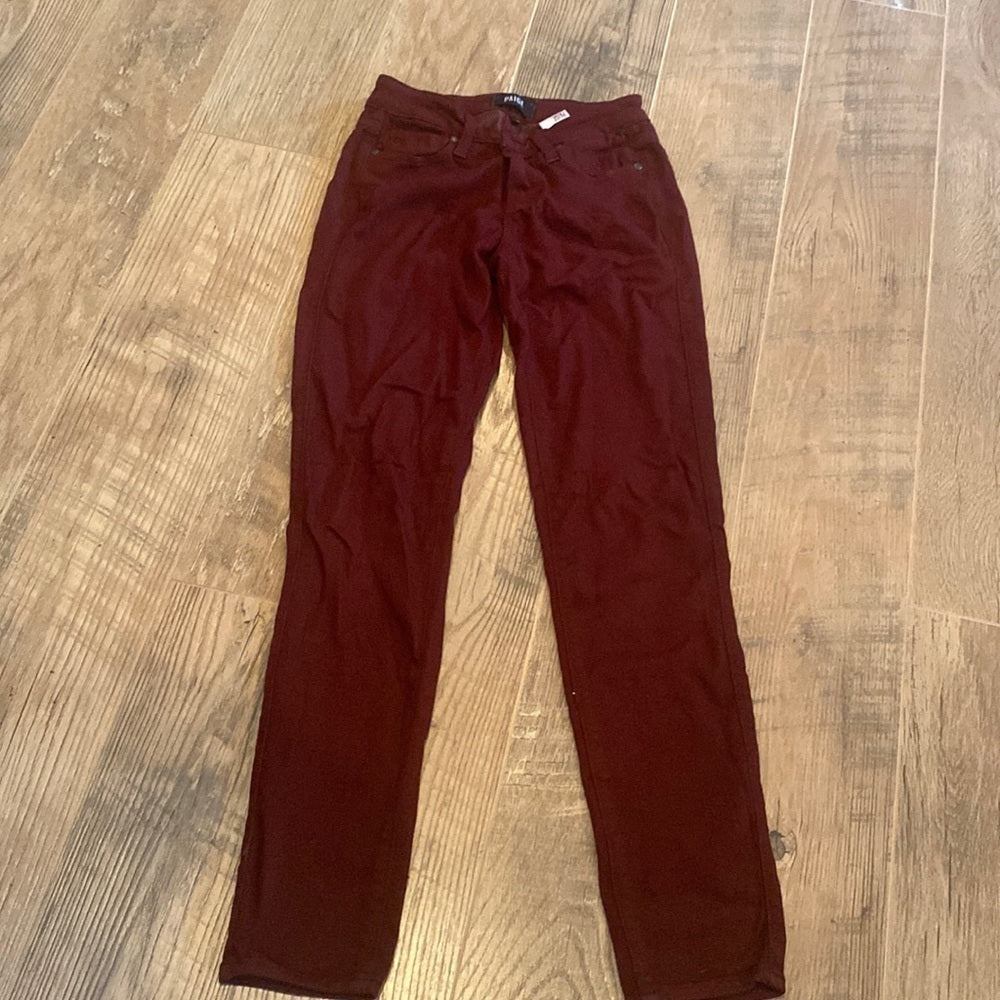 PAIGE Women’s Maroon Skinny Jeans Size 25