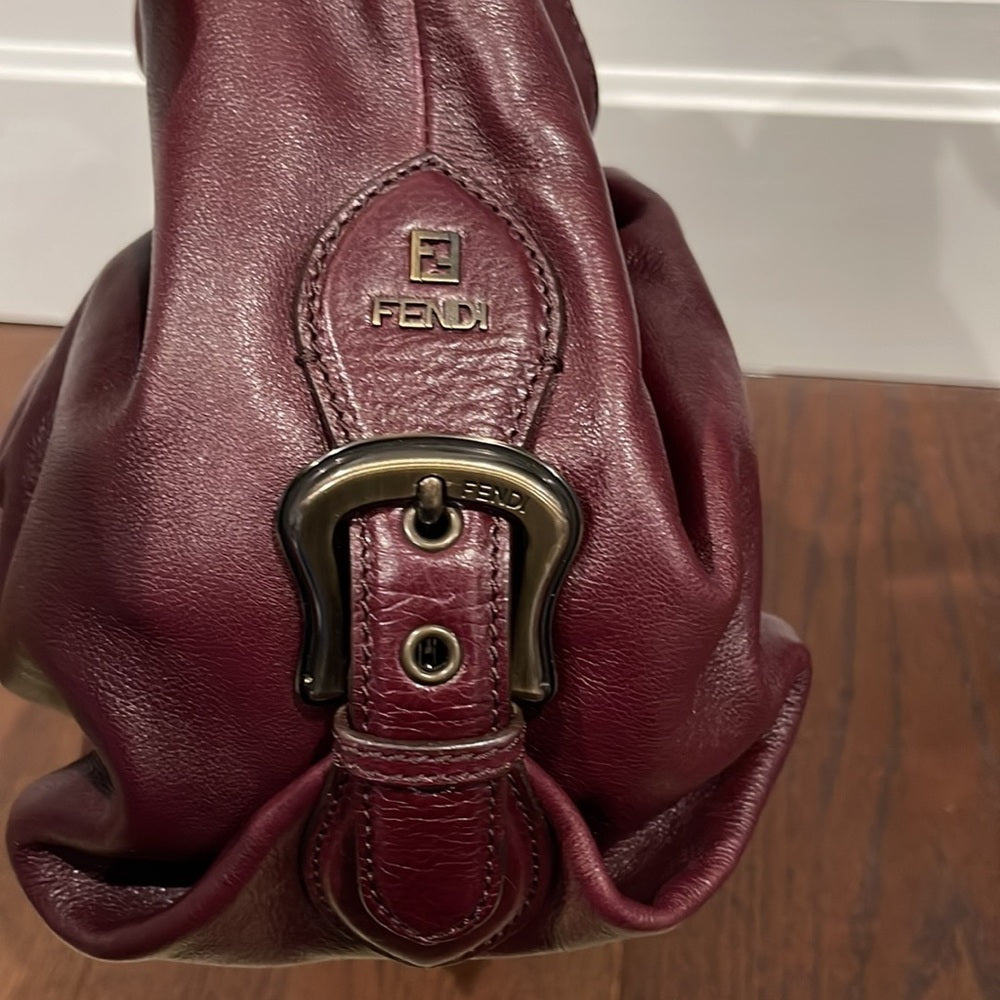 Fendi Hobo Doctor Bag Wine Color