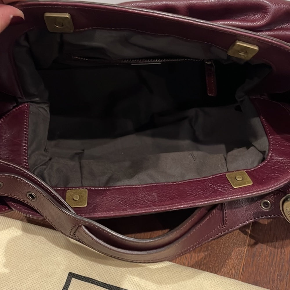 Fendi Hobo Doctor Bag Wine Color