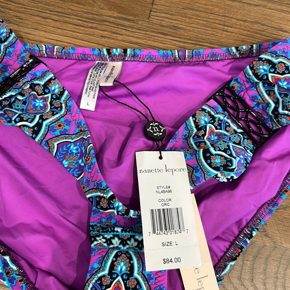 NWT Nanette Lepore Swim Women’s Strapless Bikini - Size Large