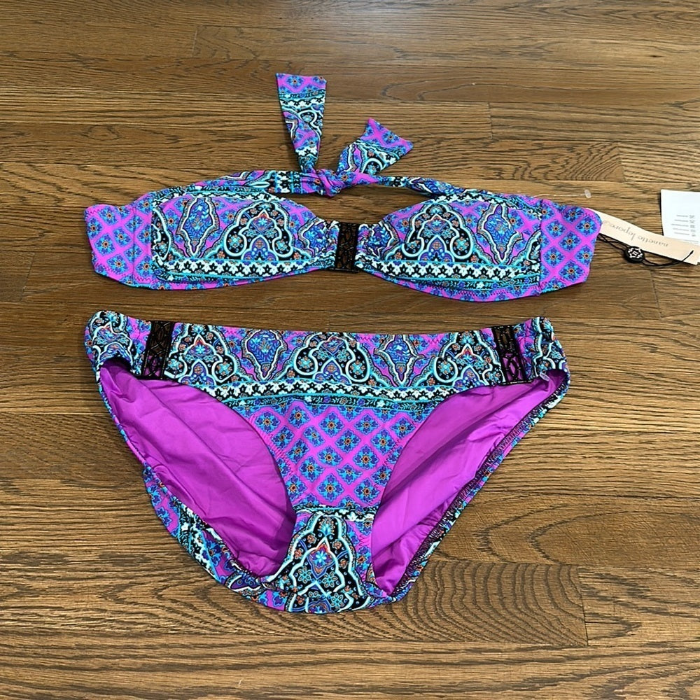 NWT Nanette Lepore Swim Women’s Strapless Bikini - Size Large