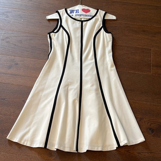 Ralph Lauren Black and Off White Dress Size 10