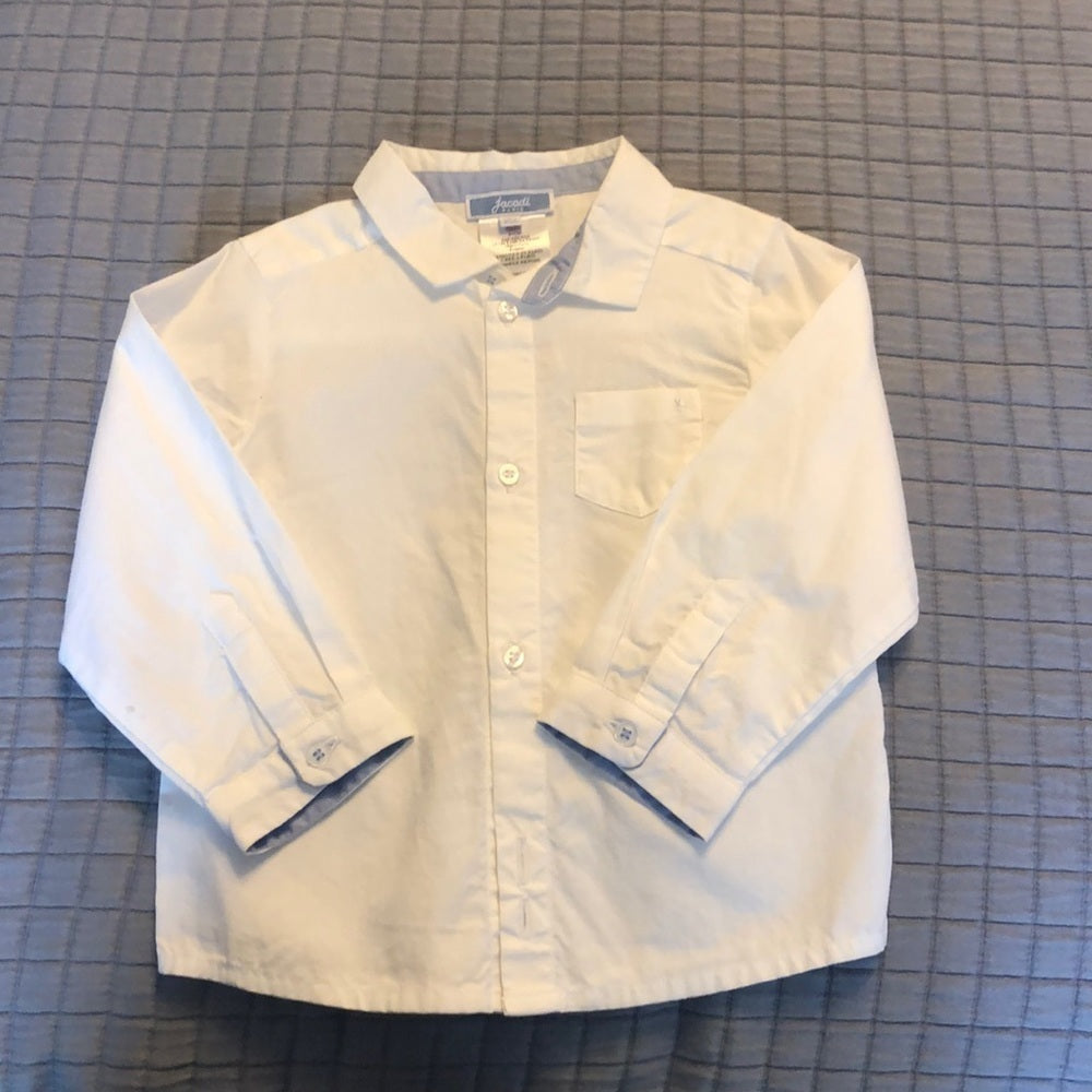 White Jacadi Boys Button Down Size 18 months