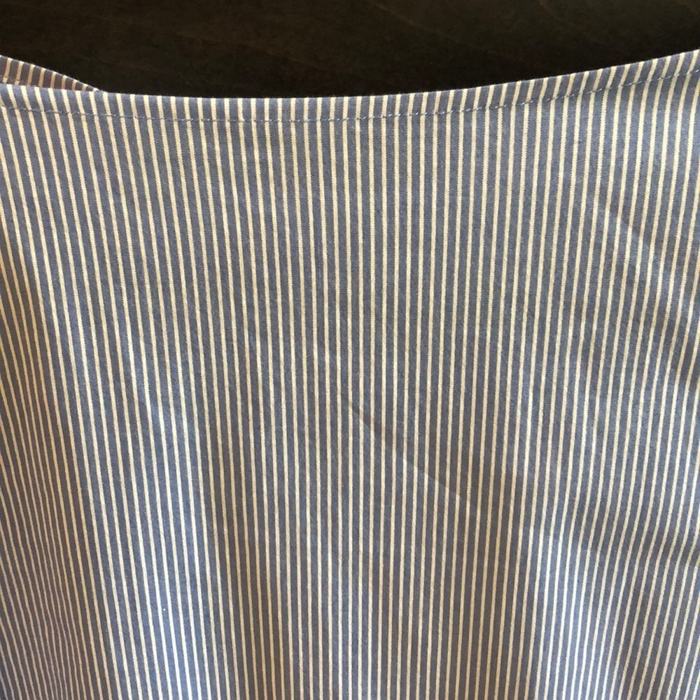 Zara Blue and White Striped Blouse