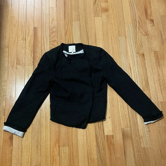 Joie Black Jacket with White Inner Lining Size Large