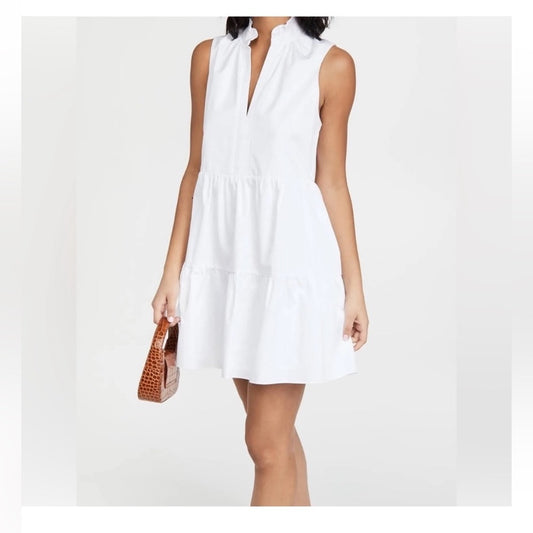 NWT Amanda Uprichard Women’s White V-Neck Dress Size S