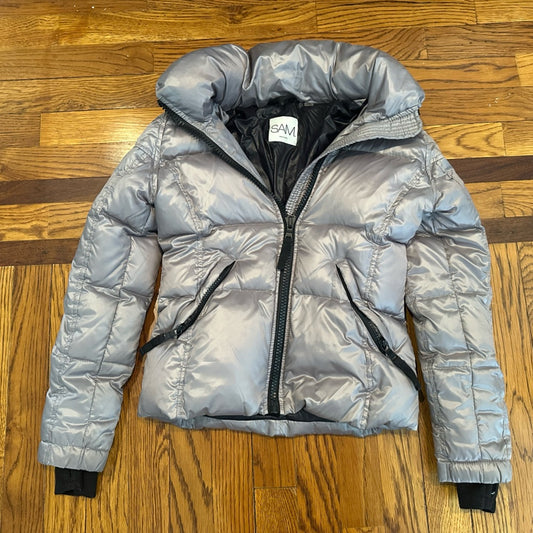 SAM Silver Puffer Jacket Kids Size 10