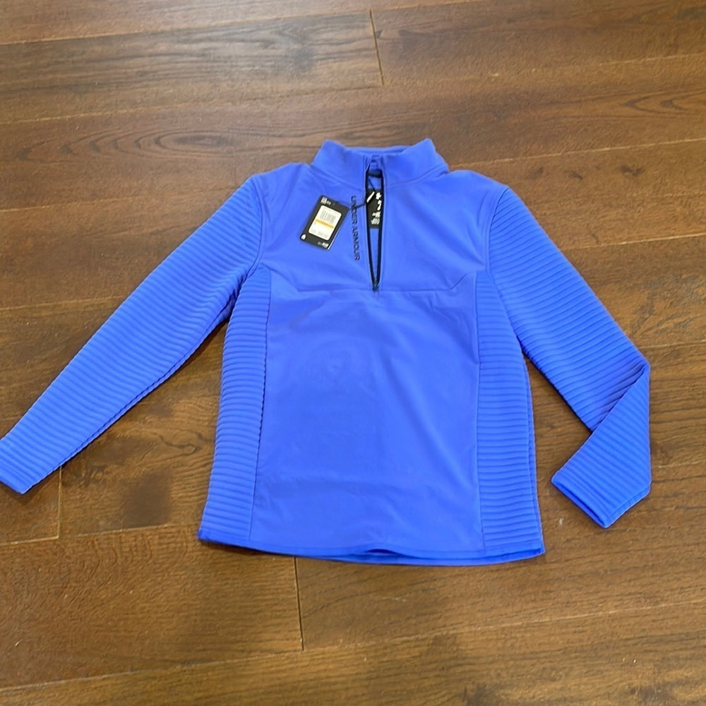 NWT Under Armour Men’s Blue Quarter Zip Sweatshirt Size Small