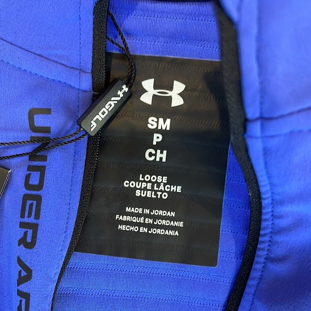 NWT Under Armour Men’s Blue Quarter Zip Sweatshirt Size Small