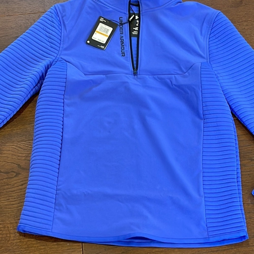 NWT Under Armour Men’s Blue Quarter Zip Sweatshirt Size Small