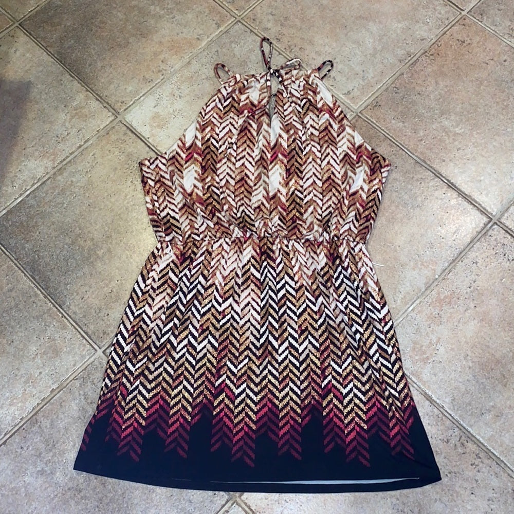 NWT White House Black Market Patterned Mini Dress Size XLP