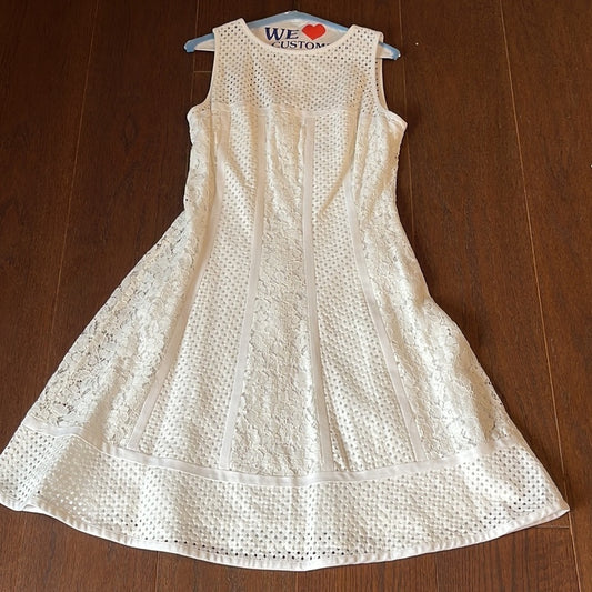 Ralph Lauren White Lace and Eyelet Dress Size 8