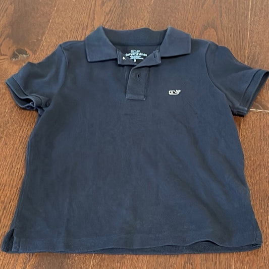 Vineyard Vines Boys Navy Short Sleeve Polo Size 5