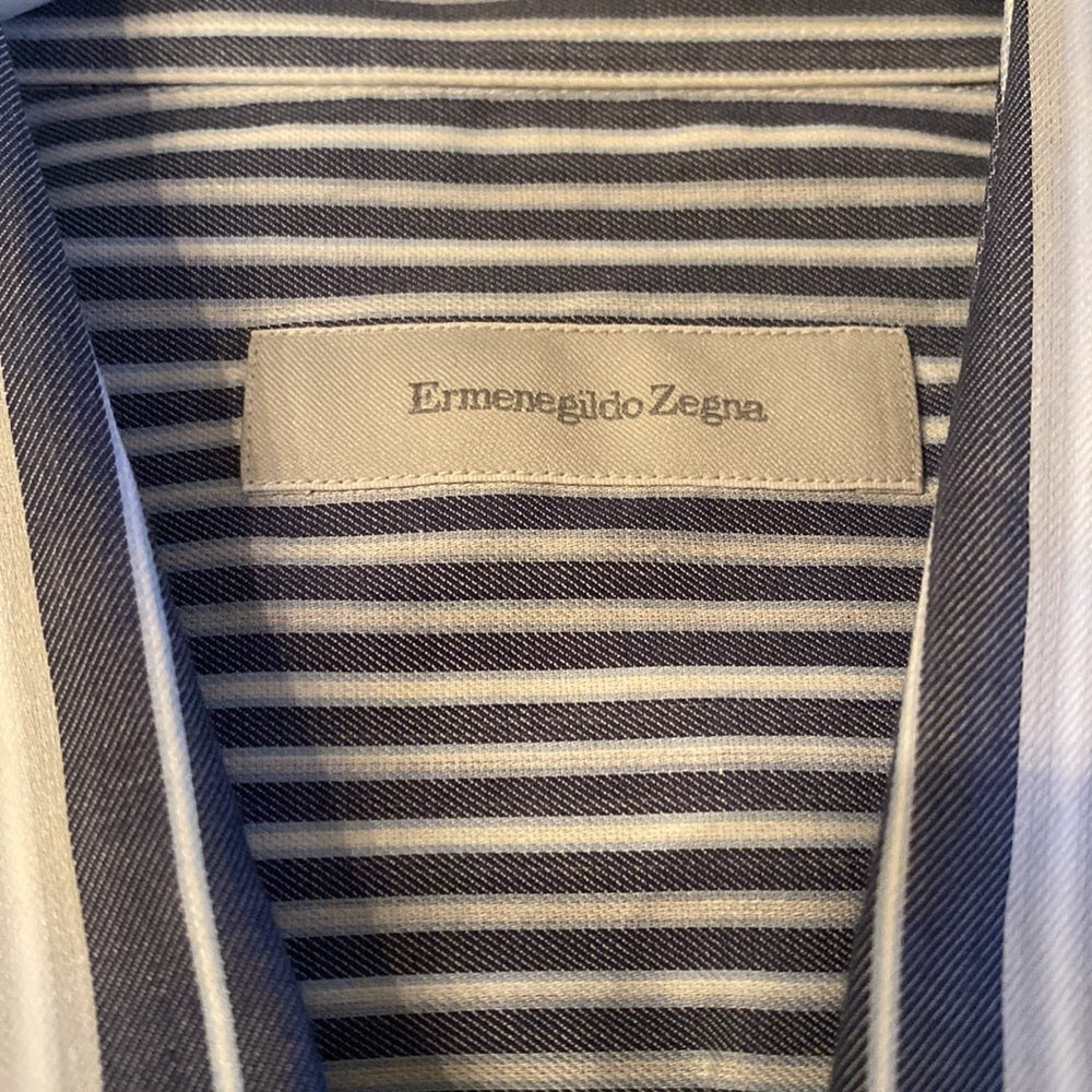 Ermeneglido Zegna Size Large Striped Button Down