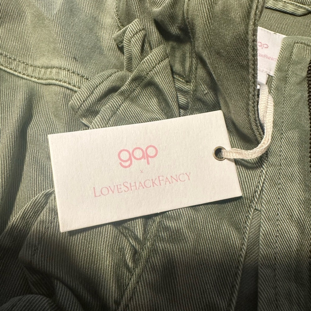 NWT Gap Olive Green Ruffle Jacket Size XS