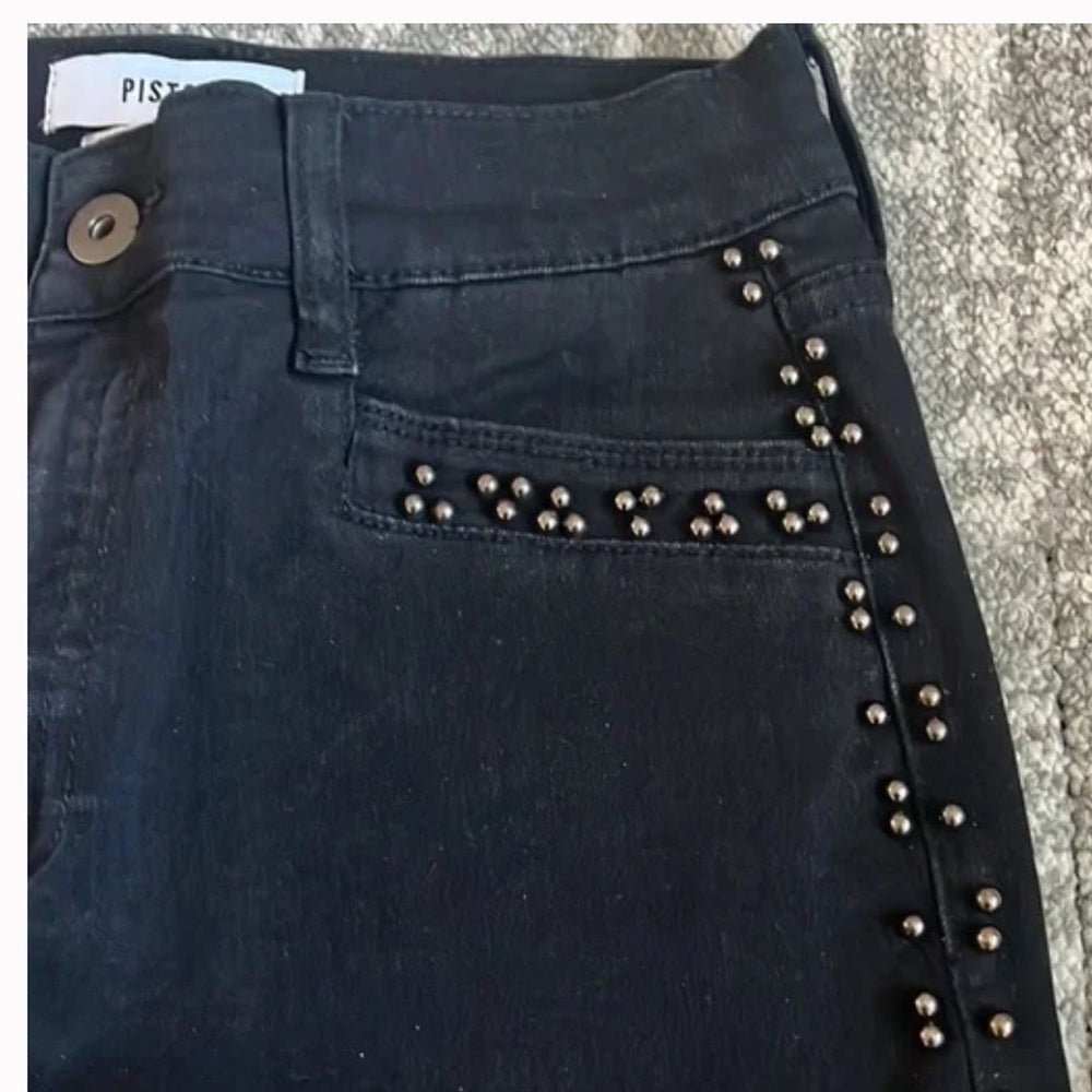 Pistola Women’s Black Studded Jeans Size 27