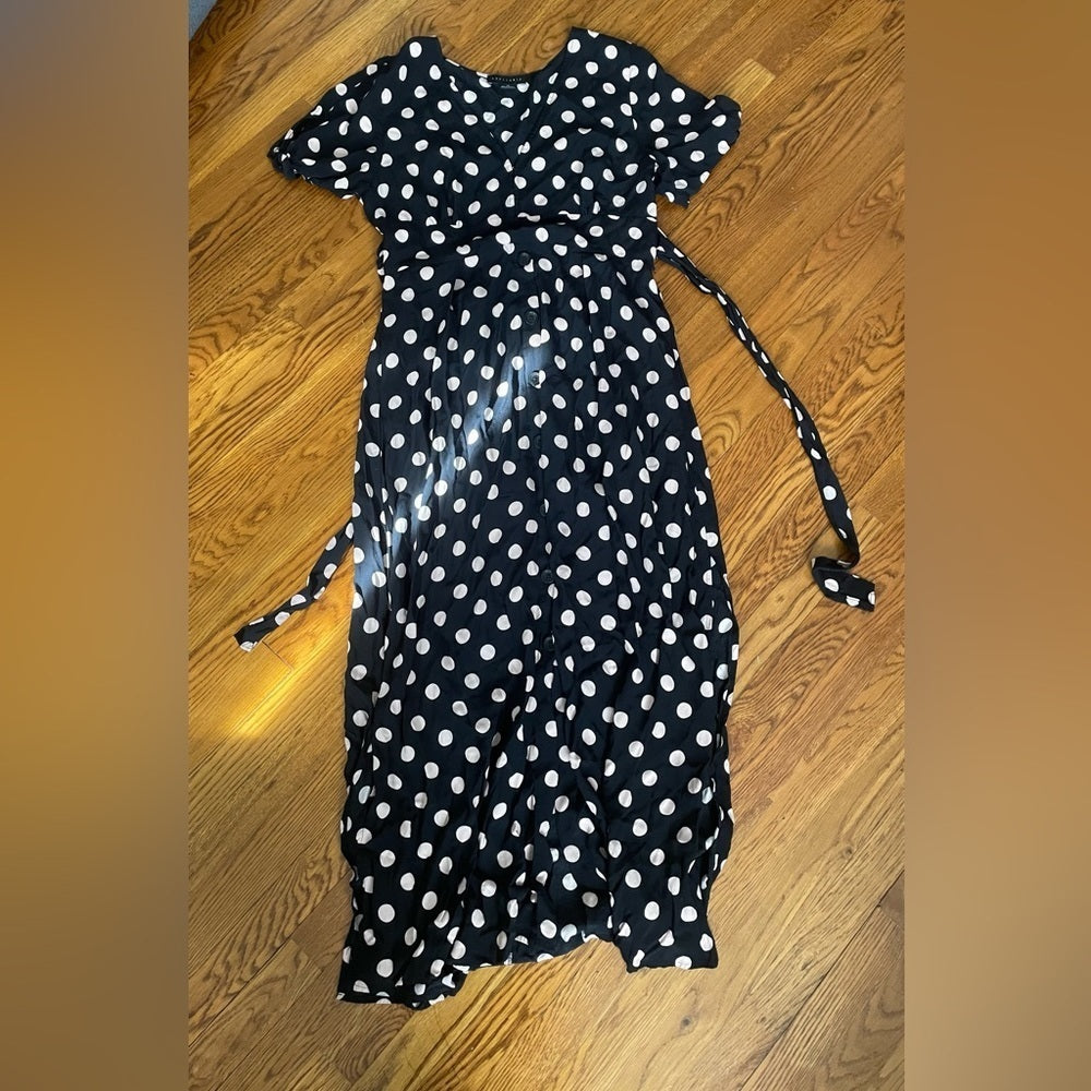 Sanctuary Black and White Polka Dot Dress Size 14