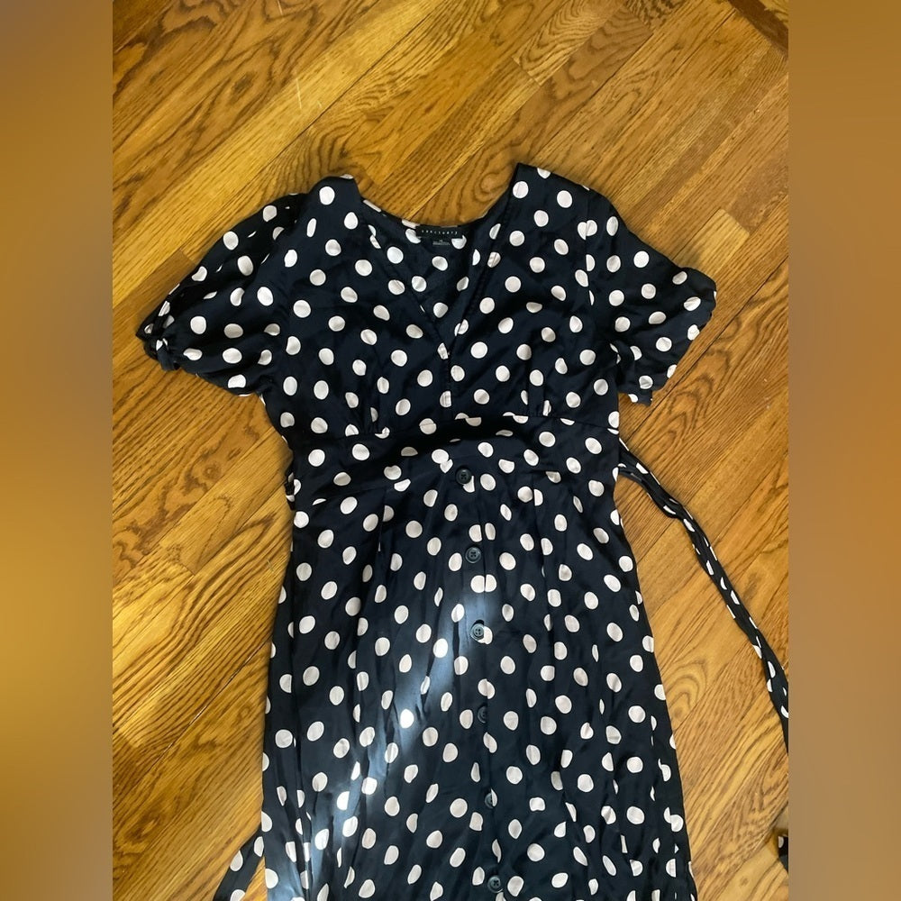 Sanctuary Black and White Polka Dot Dress Size 14