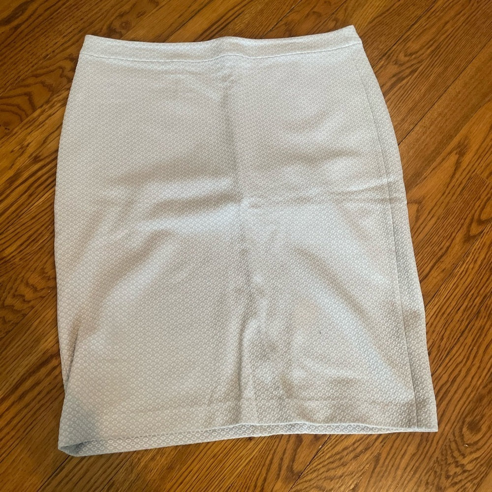 Armani Collezioni Beige White Pencil Skirt Size 12