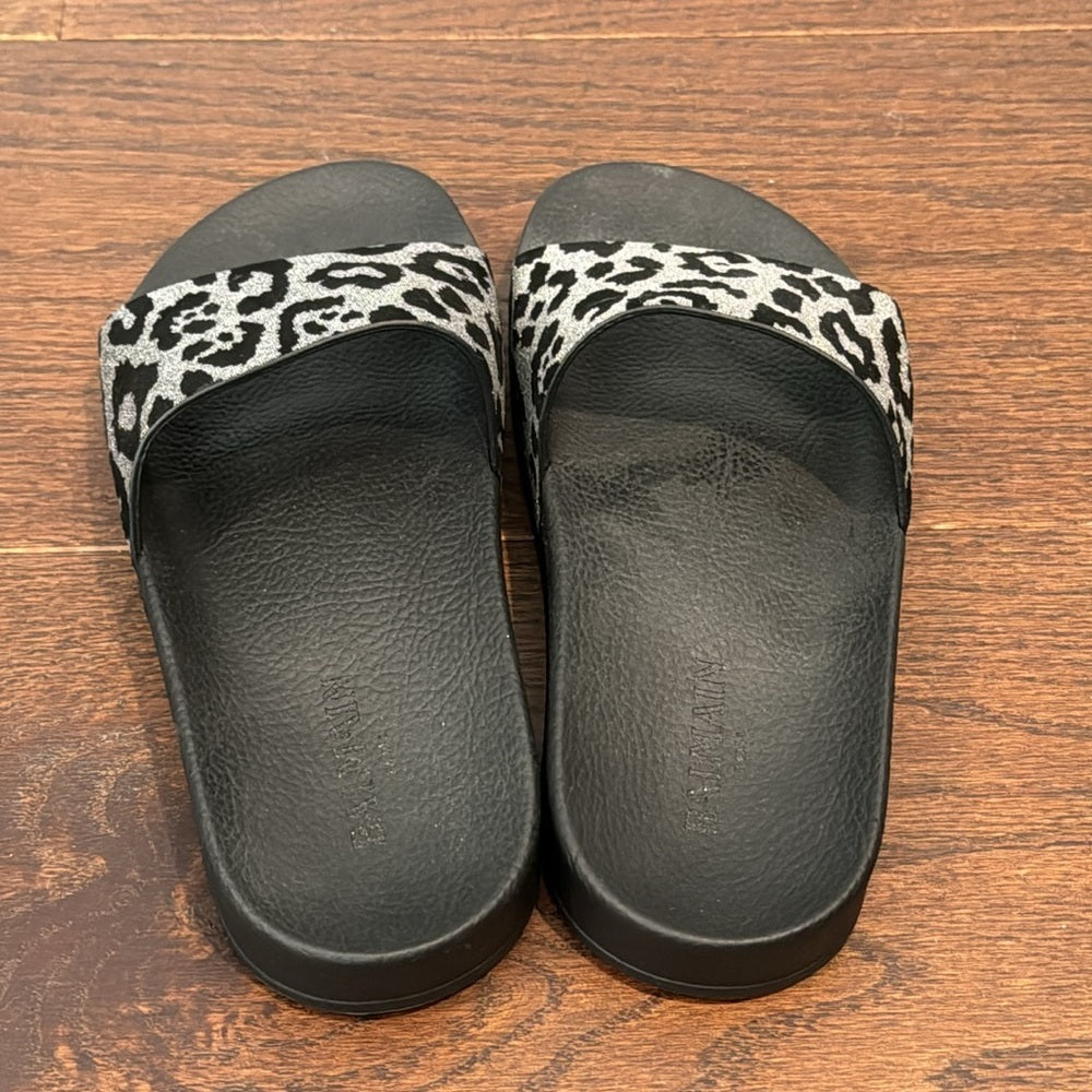 Balmain Women’s Calypso Black/Silver Pool Slides Size 6