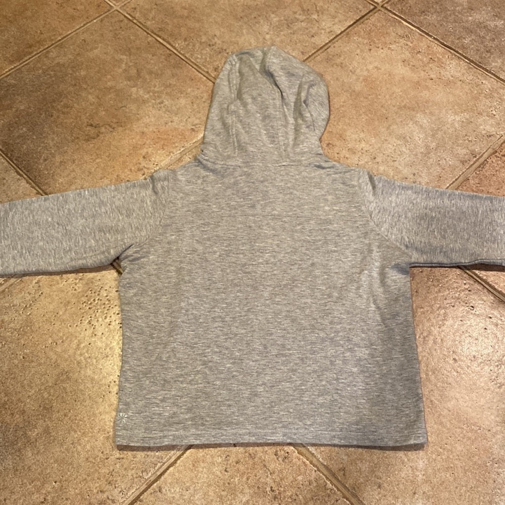 Athleta Girls Gray Hoodie With Thumbholes Size Large