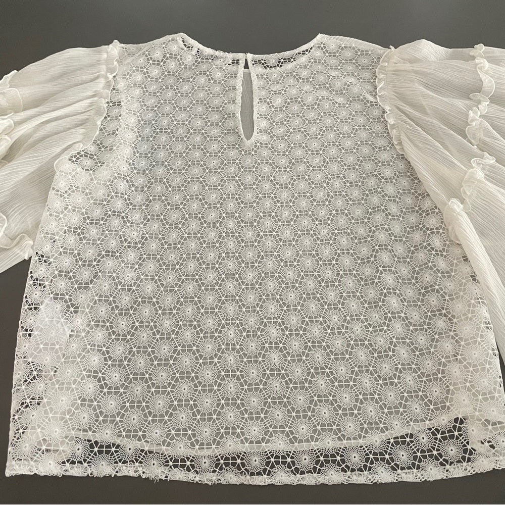 Sandro Women’s White Blouse Size Medium