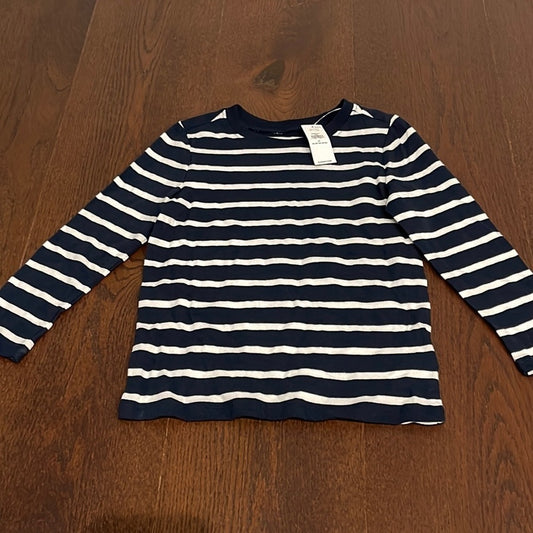 NWT Boys Old Navy Navy and White Striped Long Sleeve T-Shirt