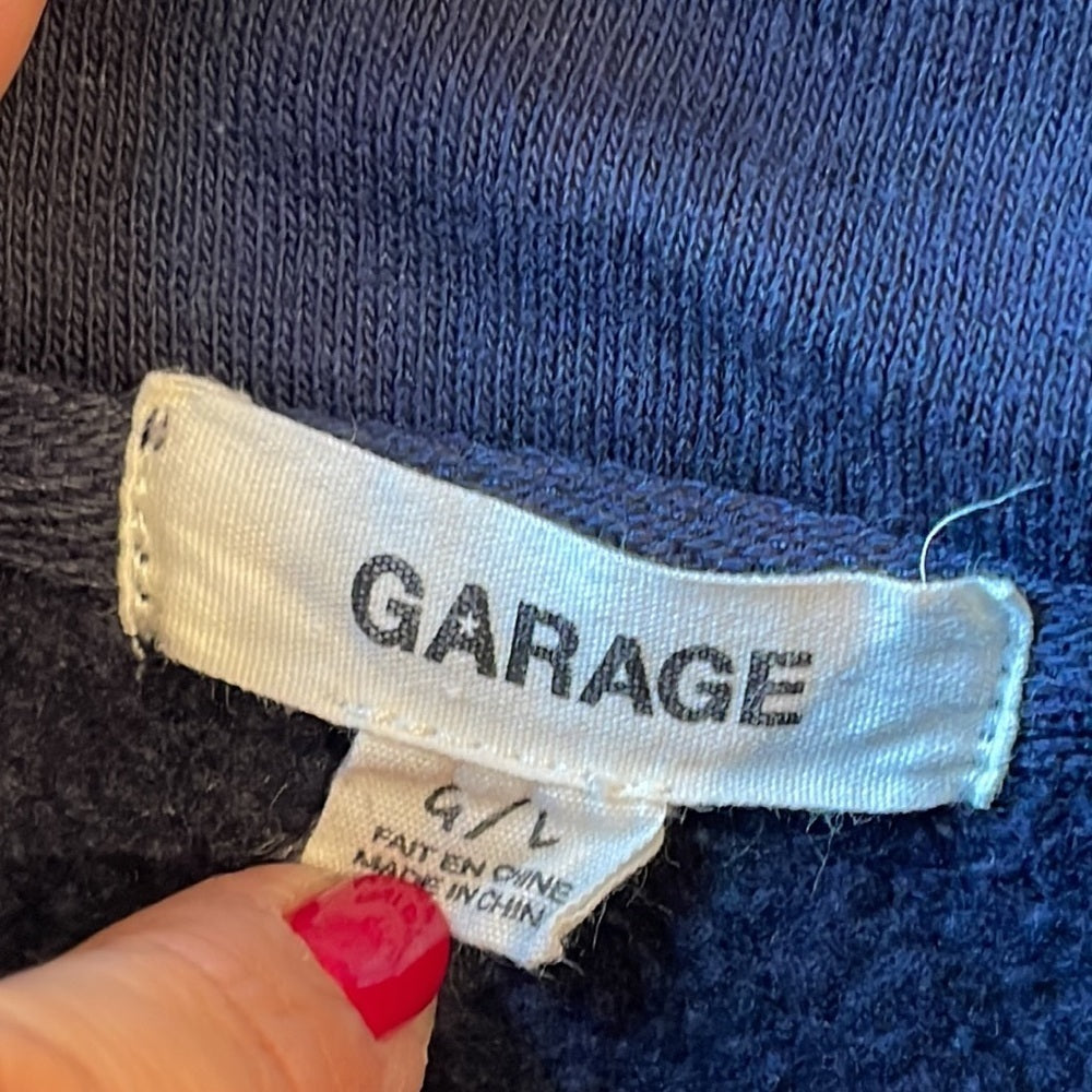 Garage Girls Navy Cropped Sweatshirt