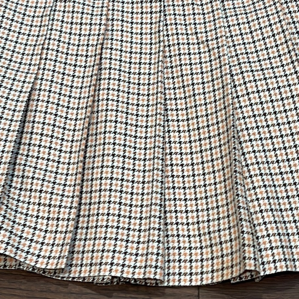 PRADA Women’s Wool and Silk Plaid Pleated Skirt Size 44 Size US 10