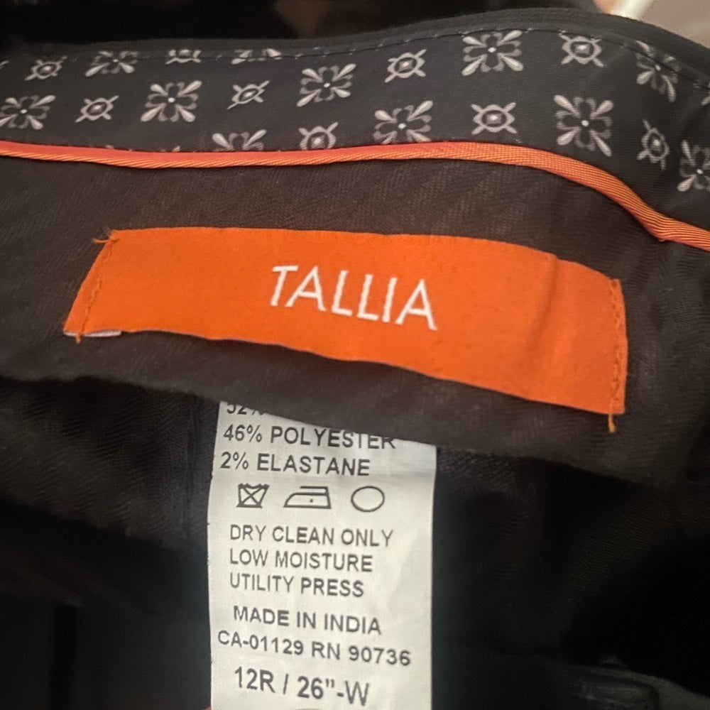 Tallia Black Boys Pants Size 12