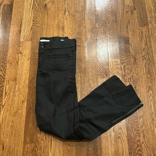 NWT Habitual Women’s Faded Black Addison Moto Zippered Ankle Pant’s Size 25