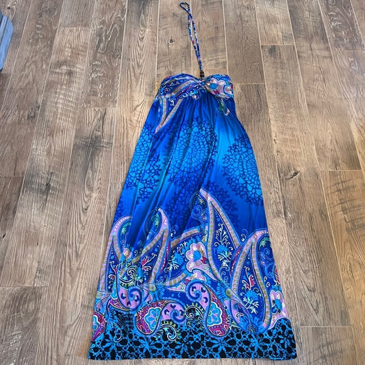 NWT Shui Si Qing Woman’s Blue Long Dress Size Large
