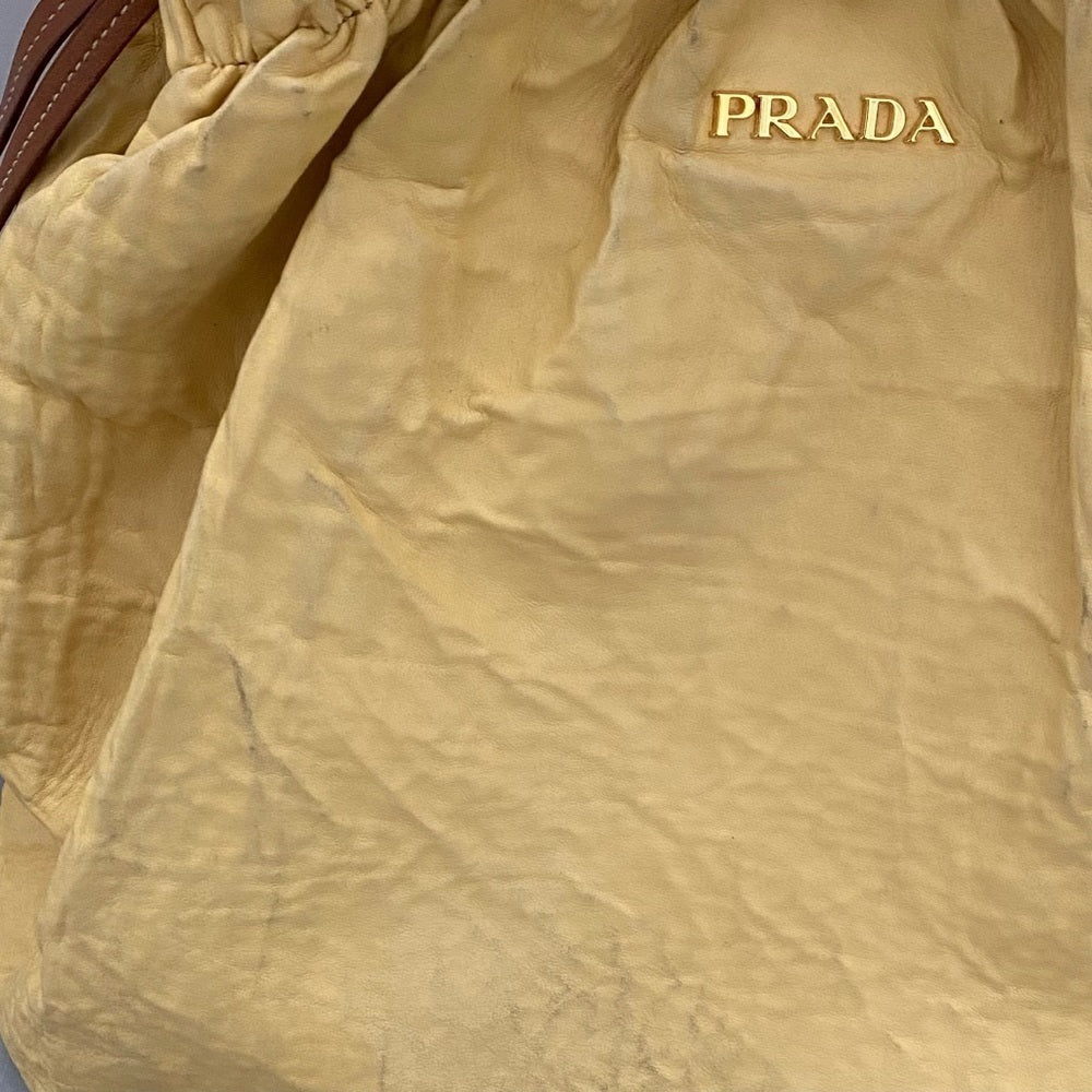 PRADA Yellow Drawstring Napa tote