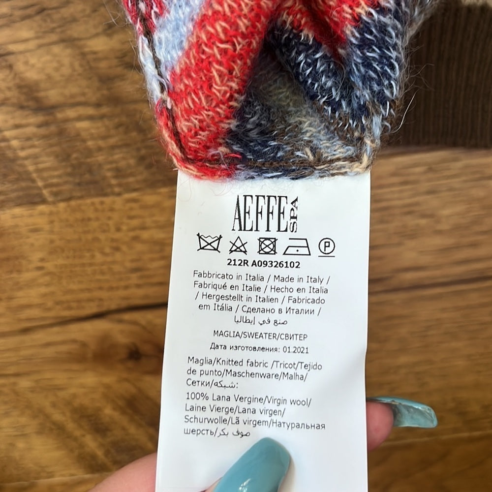 NWT Boutique Moschino Women’s Printed V-neck Sweater Size US 8