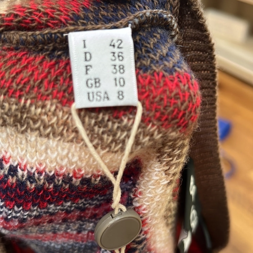 NWT Boutique Moschino Women’s Printed V-neck Sweater Size US 8